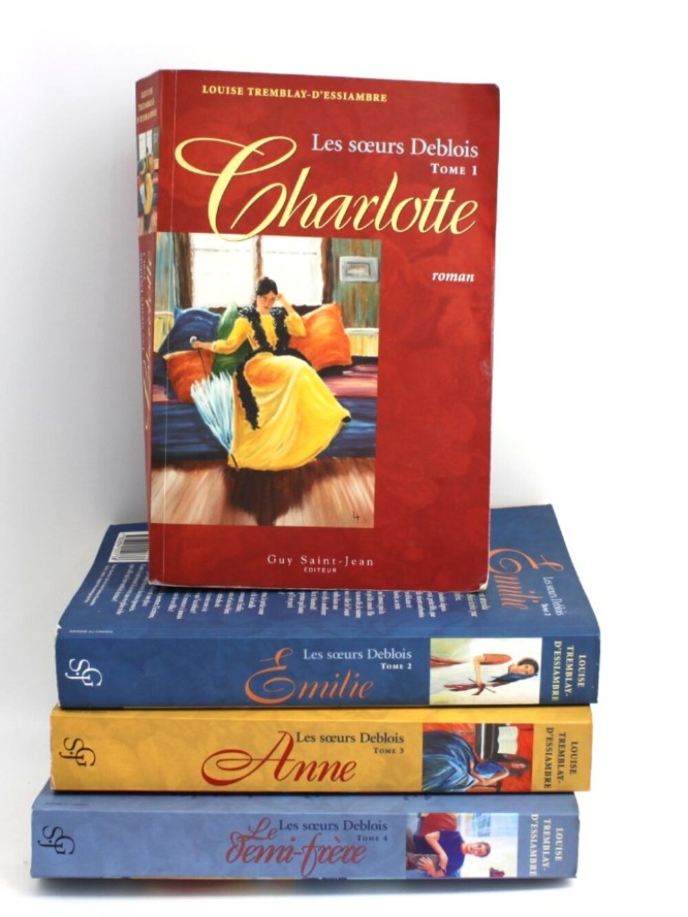 lot 4 livres Louise Tremblay D'essiambre - Les Soeurs Deblois Tome 1 a 4 French